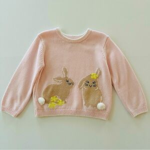 Spring Easter Bunny 3T Toddler Girl Pink Sweater